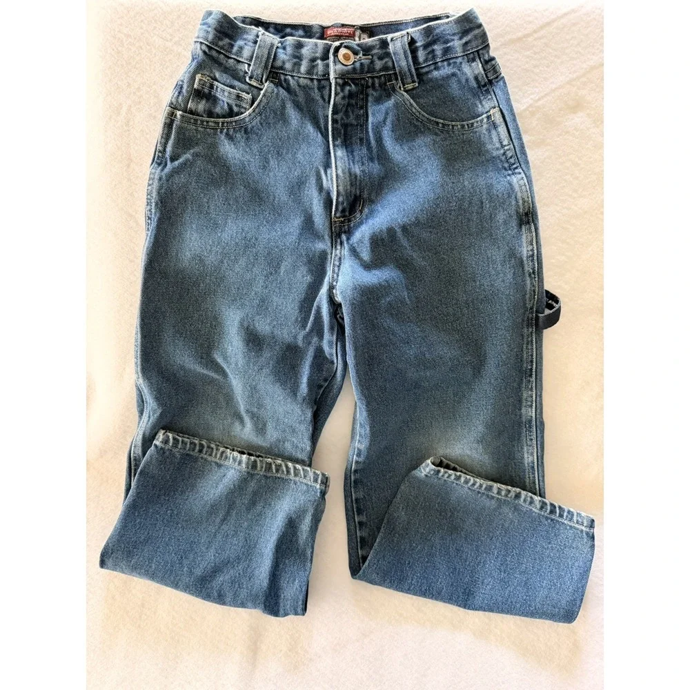 Vintage 90's Authentic Graphite Jeanwear Boys Denim Carpenter Size 10